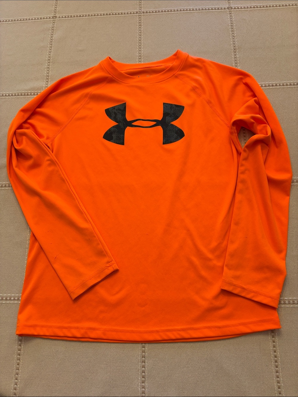 Under Armour Men's Long Sleeve Performance Top - Bright Orange with Black Logo